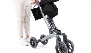 VITILITY Rollator - Sequoia Red - Rollator - Lichtgewicht - Dubbel opvouwbaar - Rugsteun- Wandelstokhouder