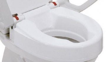Invacare Aquatec 90000 toiletverhoger + 6cm met deksel en armleuning, wit 831111