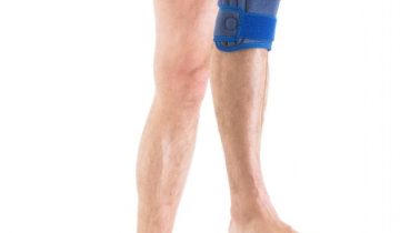 Stabiliserende kniebrace open - Neo G - 4 verwijderbare metalen spiralen van 24 cm lang
