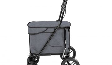 Carlett Lett700 Boodschappentrolley - 32 L - 4 wielen - zitten - opvouwbaar - veiligheidsrem - Turkoois