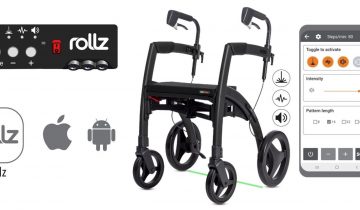 Rollz Motion Rhythm mat zwart parkinson rollator met cues