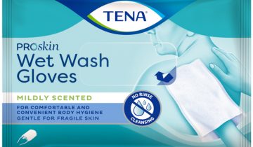 1x Tena Wet Wash Glove Mild Geparfumeerd 5 stuks - (1 verpakking)