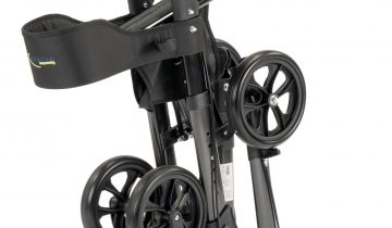 MultiMotion City lichtgewicht rollator compact en dubbel opvouwbaar Antraciet