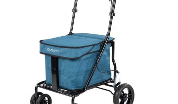 Carlett Lett700 Boodschappentrolley - 32 L - 4 wielen - zitten - opvouwbaar - veiligheidsrem - Turkoois