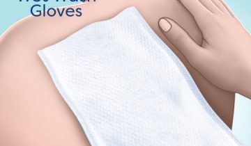 1x Tena Wet Wash Glove Mild Geparfumeerd 5 stuks - (1 verpakking)