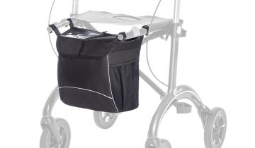 SALJOL Carbon rollator tas met cognac klep