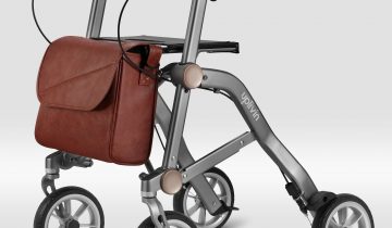 Trive, compacte rollator door het vernuftig opvouwsysteem Trive Terracotta