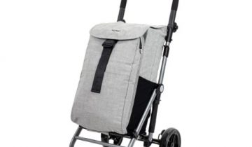 Carlett Classic Duo Boodschappentrolley - Tasinhoud 53L - Koelvak 10L - 4 wielen - Lichtgewicht - Opvouwbaar - Grijs