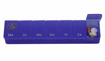 Able2 Pillendoos 1 week transparant blauw EN