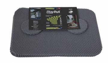 Placemat en onderzetter set - grijs - StayPut