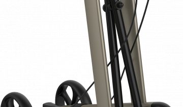 Rehasense Server Heavy Duty XL rollator extra breed en belastbaar tot 200 kg Medium, antraciet grijs met softwielen en incl. stokhouder