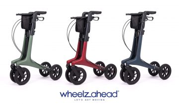 WheelzAhead Carbon All-In carbon rollator compleet en lichtgewicht Matt Dark Blue Large
