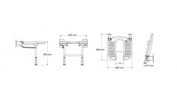 Drempelvervanger 3 x 125 x 1000 mm - Aluminium met Eiken houtlook - Drempelhulp