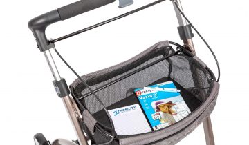 WheelzAhead Rollator - Lichtgewicht - Voor Binnen - Grijs - Met opbergmand