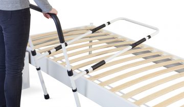 VITILITY steady - Bedsteun - Bedhulpmiddel - Verstelbaar -RVS - Wit/Zwart