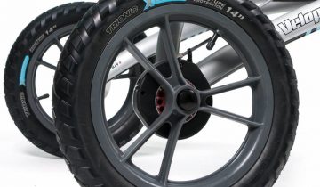 Trionic Veloped Sport: voor oneffen terrein 12" Medium, Zwart-Wit-Wit zitting
