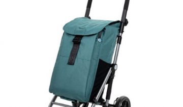 Carlett Classic Duo Boodschappentrolley - Tasinhoud 53L - Koelvak 10L - 4 wielen - Lichtgewicht - Opvouwbaar - Grijs