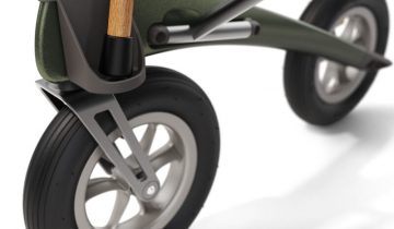 Stokhouder voor byACRE Carbon Overland Rollator - Donkergrijs Links