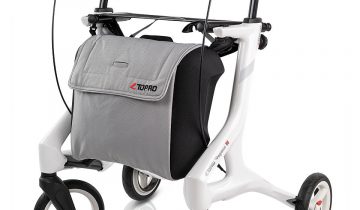 TOPRO Pegasus carbon rollator lichtgewicht en premium Wijnrood, excl. rugsteun