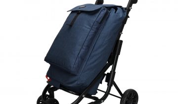 Beagles Shop & Go Boodschappen trolley - Boodschappenkar - Duwkar - Koelvak - Vierwiel - Blauw
