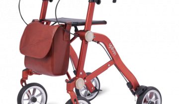 Trive, compacte rollator door het vernuftig opvouwsysteem Trive Terracotta