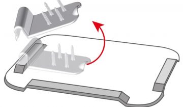 Clip met pinnetjes - voor Ornamin snijbord / snijplank