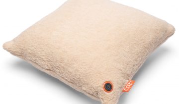 Cozy warmtekussen - Duurzaam & Draadloos - Infrarood | 45x45 cm - Licht bruin - Woolly - incl grote batterij