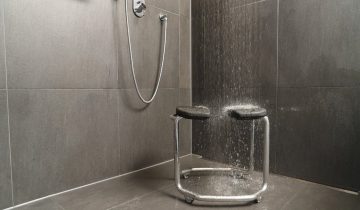 SALJOL Spa draaibare douchekruk, poedercoating antraciet, maat L