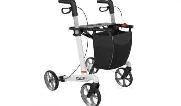 Rollator Athlon Carbon Super Lichtgewicht Small, zwart met softwielen en incl. stokhouder