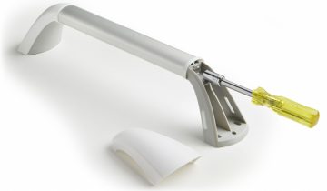 SecuCare Wandbeugel - 600mm greep blank geanodiseerd kap - wit mat - 8010.601.01