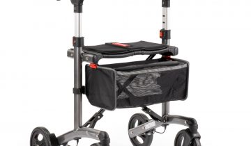 MultiMotion Trollimaster RA60 lichtgewicht rollator stabiel voor binnen en buiten Zithoogte 60 cm - wit