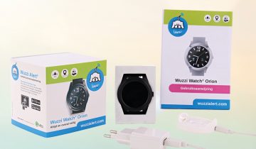 Wuzzi Watch Orion - Wuzzi Alert persoonsalarm - Senioren alarm - Sportief alarmhorloge - Bruin