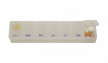 Able2 Pillendoos 1 week transparant blauw EN