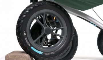 Trionic Veloped Sport: voor oneffen terrein 12" Medium, Zwart-Wit-Wit zitting