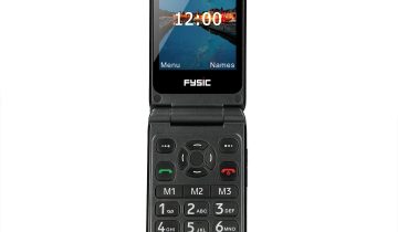 Fysic F15 – Eenvoudige Mobiele Klaptelefoon voor Senioren – 4G GSM met SOS Paniekknop – Zwart