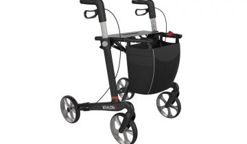 Rollator Athlon Carbon Super Lichtgewicht Small, zwart met softwielen en incl. stokhouder