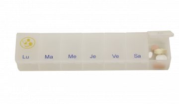 Able2 Pillendoos 1 week transparant blauw EN