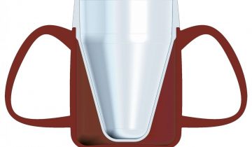 Conische Warmhoudbeker met Dubbel Handvat - Rood