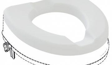 Zachte toiletzitting voor Atlantis toiletverhoger - licht grijs