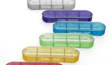 Fysic FC-53 Pillendoos - 7 doosjes voor iedere dag van de week - transparant met dag-doosjes