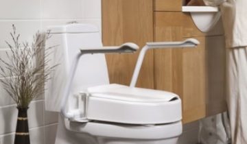 Hi Loo toiletverhoger vast met armleuning - hoogte 10 cm - Etac