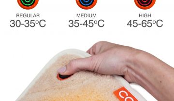 Cozy warmtekussen - Duurzaam & Draadloos - Infrarood | 45x45 cm - Licht bruin - Woolly - incl grote batterij