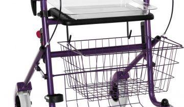 Premis Provo 2e Generatie Rollator – Lichtgewicht & Inklapbaar – Stevige Rollator met Zitje, Mandje & Remmen – Max. 120 kg – Metallic Zwart