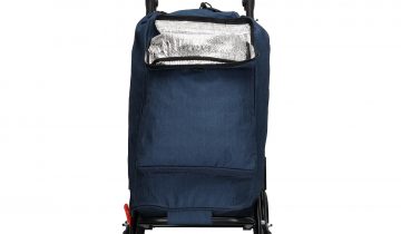 Beagles Shop & Go Boodschappen trolley - Boodschappenkar - Duwkar - Koelvak - Vierwiel - Blauw