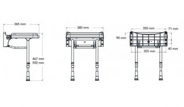 Drempelvervanger 3 x 95 x 1000 mm - Aluminium met Eiken houtlook - Drempelhulp