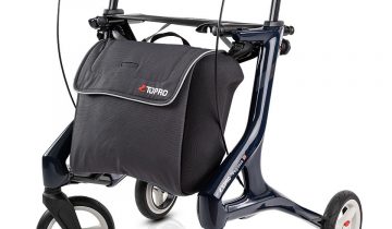 TOPRO Pegasus carbon rollator lichtgewicht en premium Wijnrood, excl. rugsteun