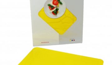 Anti-slip matten rechthoekig - L 45 x B 38 cm geel - Able2