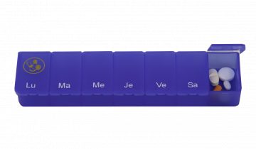 Able2 Pillendoos 1 week transparant blauw EN