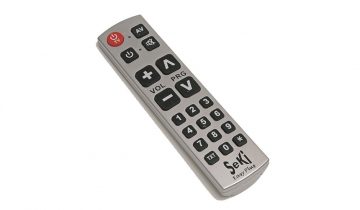 Seki easy plus Senioren/Slechtzienden leerbare infrarood afstandsbediening - Grijs