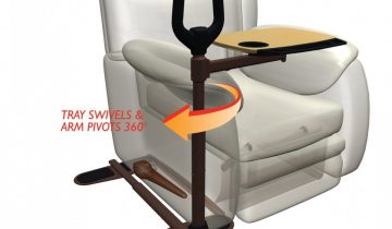 Assist a tray - draaibaar tafeltje | draaibaar tafel met staophulp